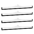 Gritt Commercial Double Neoprene Foam Floor Squeegee With Plastic Frame, 22” x 2”, White, Pack Of 4 Squeegees 1 thumbnail image