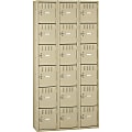 Tennsco Six-Tier Box Locker, 3-Wide, 72"H x 36"W x 18"D, Sand 1 thumbnail image