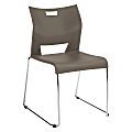 Global® Duet™ Stacking Chair, 33 1/4"H x 20 1/2"W x 23"D, Latte Beige/Chrome