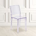Flash Furniture Phantom Series Polycarbonate Stacking Side Chair, Clear