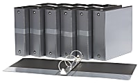Just Basics® Economy Basic Round-Ring View Binders, 3" Rings, Black, Set Of 12 Binders 1 thumbnail image