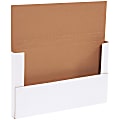 Partners Brand Easy-Fold Mailers, 14 1/8"L x 8 5/8"W x 1"H, White, Pack Of 50