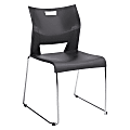 Global® Duet™ Plastic Seat, Stacking Chair 17 1/2" Seat Width, Platinum Seat/Chrome Frame, Quantity: 1 1 thumbnail image