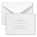 Custom Premium Wedding & Event Response Cards With Envelopes, 4-7/8" x 3-1/2", Deckled Elegance, Box Of 25 Cards