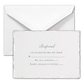 Custom Premium Wedding & Event Response Cards With Envelopes, 4-7/8" x 3-1/2", Deckled Elegance, Box Of 25 Cards 1 thumbnail image