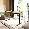 FlexiSpot Q8 Electric 55"W Height-Adjustable Standing Desk, Bamboo/Black 1 thumbnail image