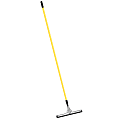 Gritt Commercial Neoprene Foam Floor Squeegee With Metal Frame And Handle, Fiberglass, 18"W x 60"L, Black/Silver/Yellow 1 thumbnail image