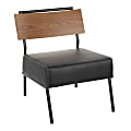 LumiSource Fiji Accent Chair, Black/Walnut 1 thumbnail image