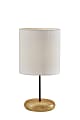 Adesso Brielle Tall Table Lamp, 22”H, Black & White Shade/Natural Base 1 thumbnail image