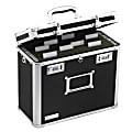 Vaultz® Locking Storage File Tote, Letter Size, 12 1/4" x 13 3/4" x 7 1/4", Black