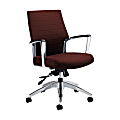 Global® Accord Mid-Back Tilter Chair, 37"H x 25"W x 25"D, Russet