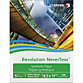 Xerox® Revolution™ Synthetic Matte Laser Paper, 1 Ream, White, Letter Size (8 1/2" x 11"), Ream Of 100 Sheets, 91 Lb, 94 Brightness 1 thumbnail image