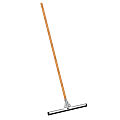 Gritt Commercial Neoprene Foam Floor Squeegee With Metal Frame And Handle, Wooden, 22"W x 60"L, Black/Silver 1 thumbnail image