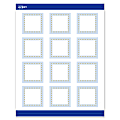 Avery® Print-To-The-Edge Cards With Sure Feed®, S00-DMJ-PRMWC10, 2" x 2", Matte White, Preprinted Blue Border with Gold Dots Design, Pack Of 120 1 thumbnail image