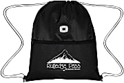 Custom COB Light-Up Heathered Drawstring Bag, 14-1/4" x 16-3/4" 1 thumbnail image