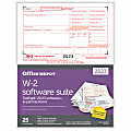Office Depot® Brand W-2 Laser Tax Forms With Software, 6-Part, 2-Up, 8-1/2" x 11", Pack Of 25 Form Sets 1 thumbnail image