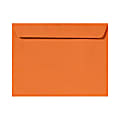 LUX Booklet 9" x 12" Envelopes, Gummed Seal, Mandarin Orange, Pack Of 1,000