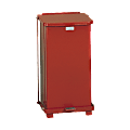 United Receptacle Defenders Steel Step Can, 12 Gallons, 23" x 12" x 12", Red