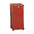 United Receptacle Defenders Steel Step Can, 24 Gallons, 30" x 15" x 15", Red