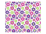 Deflecto FashionMat - Floor mat for classroom, home, home office - rectangular - 89 x 101.6 cm - lazy daisies 1 thumbnail image