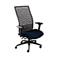 Global® Loover Weight-Sensing Synchro Chair, High-Back, 42"H x 25 1/2"W x 24"D, Blue Bayou/Black