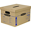 Bankers Box® SmoothMove™ Classic Moving & Storage Boxes, Small, 10" x 12" x 15", Kraft/Blue, Carton Of 20