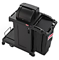 Suncast Commercial Resin Cleaning Cart, High Security, 46-5/8”H x 2-1/2”W x 43-7/16”D, Black