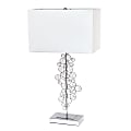 Lalia Home Lumiluxxe Crystal Glitz And Glam Table Lamp, 26-1/4"H, White/Chrome 1 thumbnail image