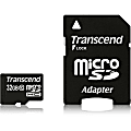 Transcend - Flash memory card (microSDHC to SD adapter included) - 32 GB - Class 10 - microSDHC