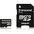 Transcend - Flash memory card (microSDHC to SD adapter included) - 32 GB - Class 10 - microSDHC 1 thumbnail image