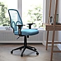 Flash Furniture Salerno Series Ergonomic Mesh High-Back Office Chair With Arms, Blue 1 thumbnail image