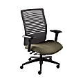 Global® Loover Weight-Sensing Synchro Chair, Mid-Back, 39"H x 25 1/2"W x 24"D, Sandcastle/Black