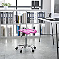 Flash Furniture Vibrant Tractor Seat Stool, Candy Heart/Chrome