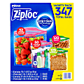 Ziploc® Storage Bag Variety Pack, 3-3/16” x 6-1/2”, Clear, Pack Of 347 Bags