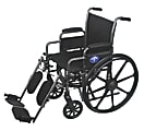 Medline Excel K3 Basic Lightweight Wheelchair, Elevating, 18" Seat, Gray 1 thumbnail image
