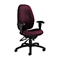 Global® Malaga Multi-Tilter Chair, High-Back, 41"H x 26"W x 25"D, Vermilion/Black