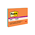 Post-it Super Sticky Notes, 8 in x 6 in, 4 Pads, 45 Sheets/Pad, 2x the Sticking Power, Energy Boost Collection