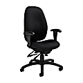 Global® Malaga Multi-Tilter Chair, High-Back, 41"H x 26"W x 25"D, Ebony/Black 1 thumbnail image