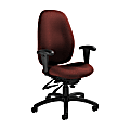 Global® Malaga Multi-Tilter Chair, High-Back, 41"H x 26"W x 25"D, Russet/Black 1 thumbnail image
