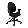 Global® Malaga Multi-Tilter Chair, Mid-Back, 37"H x 26"W x 24"D, Ebony/Black 1 thumbnail image