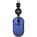 Gear Head Retractable Optical Wheel Mouse - Optical - Cable - Blue, Black - USB - 800 dpi - Scroll Wheel - 2 Button(s) 1 thumbnail image