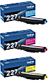 Brother® TN227 Cyan; Magenta; Yellow High Yield Toner Cartridges, Pack Of 3, TN227CMY-OD 1 thumbnail image