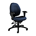 Global® Malaga Multi-Tilter Chair, Mid-Back, 37"H x 26"W x 24"D, Admiral/Black
