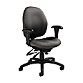 Global® Malaga Multi-Tilter Chair, Mid-Back, 37"H x 26"W x 24"D, Slate/Black 1 thumbnail image