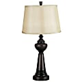 Kenroy Emory Table Lamp, Wood Grain Finish Base/Cream Shade 1 thumbnail image