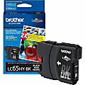 Brother® LC65 High-Yield Black Ink Cartridge, LC65HYBK