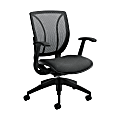 Global® Roma Mesh Mid-Back Chair, 38"H x 25 1/2"W x 23 1/2"D, Granite Rock/Black