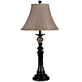Kenroy Plymouth Table Lamp, Oil-Rubbed Bronze Finished Base/Antique Gold Patterned Shade