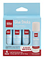 Office Depot® Brand Glue Sticks, 0.32 Oz, Clear, Pack Of 4 Glue Sticks