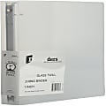 JAM PAPER 3 Ring Plastic Binder, 1 inch, Clear 1 thumbnail image